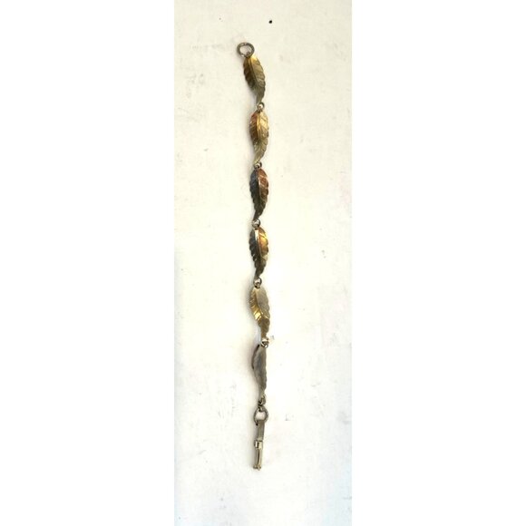 Set of 2 Vintage Natural Various Polished Colorful Stone Link Bracelets - Picture 16 of 16